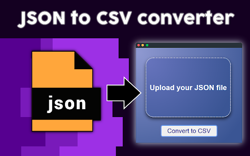 Convert JSON to CSV  from Chrome web store to be run with OffiDocs Chromium online