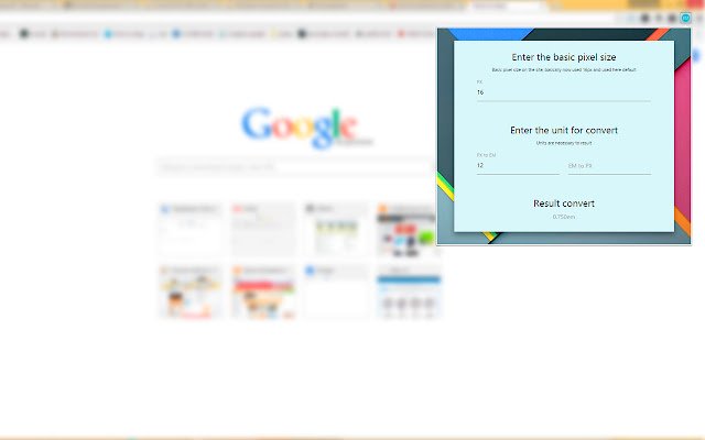 قم بتحويل PX إلى EM من متجر Chrome الإلكتروني ليتم تشغيله باستخدام OffiDocs Chromium عبر الإنترنت