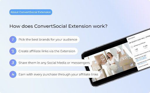 ConvertSocial Extension  from Chrome web store to be run with OffiDocs Chromium online