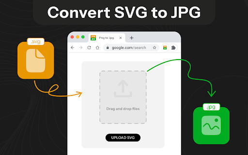 Convert SVG to JPG  from Chrome web store to be run with OffiDocs Chromium online