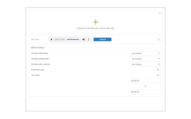 Convert to MP3  from Chrome web store to be run with OffiDocs Chromium online
