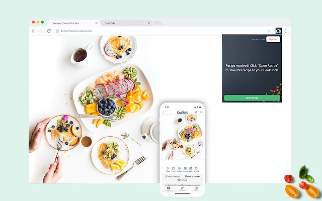 CookBook App Recipe Importer de la boutique en ligne Chrome à exécuter avec OffiDocs Chromium en ligne
