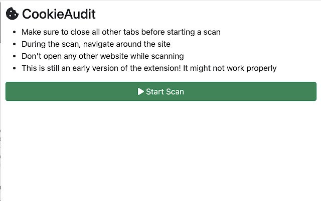 CookieAudit  from Chrome web store to be run with OffiDocs Chromium online
