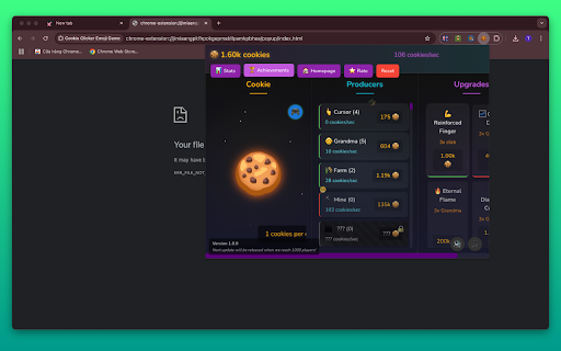 Cookie Clicker Emoji Game from Chrome web store to be run with OffiDocs Chromium online Cookie Clicker Emoji Game from Chrome web store to be run with OffiDocs Chromium online