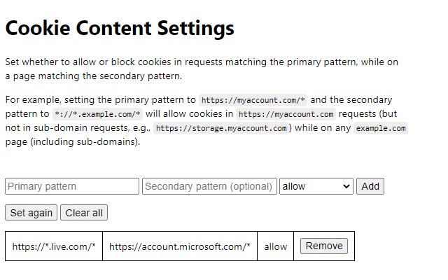 OffiDocs Chromium 온라인에서 실행할 Chrome 웹 스토어의 쿠키 콘텐츠 설정