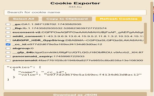 Cookie Exporter  from Chrome web store to be run with OffiDocs Chromium online