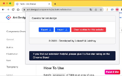 Cookie for all  from Chrome web store to be run with OffiDocs Chromium online
