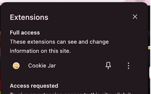 Cookie Jar  from Chrome web store to be run with OffiDocs Chromium online