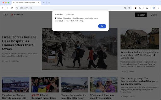 Cookiekill+  from Chrome web store to be run with OffiDocs Chromium online