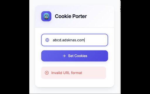 Cookie Porter  from Chrome web store to be run with OffiDocs Chromium online