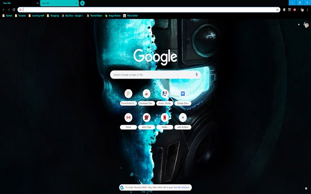 Chrome ウェブストアの Cool Blue Skull を OffiDocs Chromium オンラインで実行