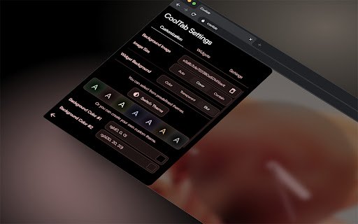 Cool Tab  from Chrome web store to be run with OffiDocs Chromium online