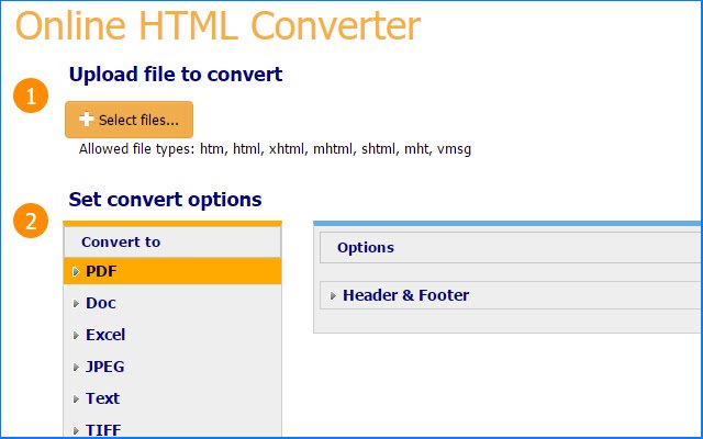 CoolUtils HTML Converter din magazinul web Chrome va fi rulat cu OffiDocs Chromium online