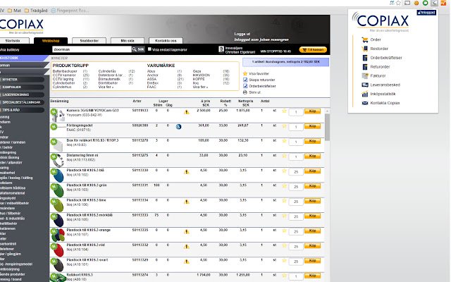 OffiDocs Chromium 온라인으로 실행되는 Chrome 웹 스토어의 Copiax Infocenter