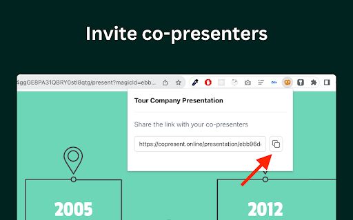 Co Present  from Chrome web store to be run with OffiDocs Chromium online