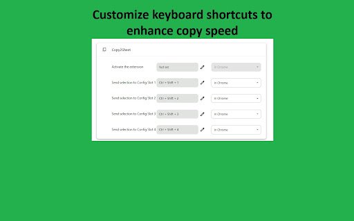 Copy2Sheet  from Chrome web store to be run with OffiDocs Chromium online