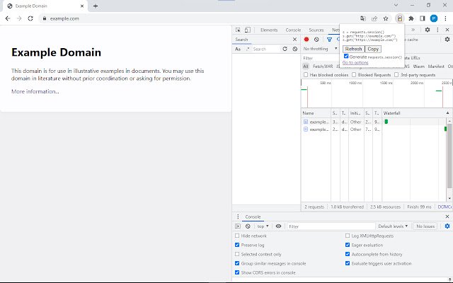 คัดลอกเป็นคำขอ Python จาก Chrome เว็บสโตร์เพื่อเรียกใช้ด้วย OffiDocs Chromium ทางออนไลน์