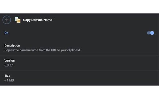 Copy Domain Name  from Chrome web store to be run with OffiDocs Chromium online