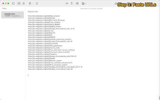Copy Highlighted Links  from Chrome web store to be run with OffiDocs Chromium online