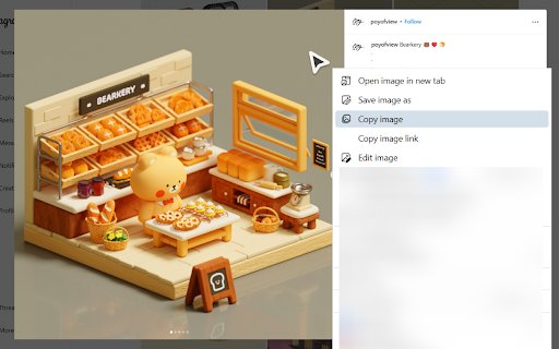 Copy Instagram Images  from Chrome web store to be run with OffiDocs Chromium online