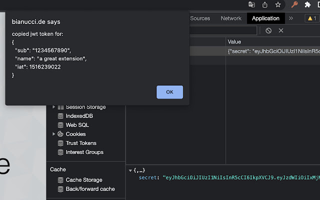 Chrome ウェブストアから jwt をコピーして、OffiDocs Chromium オンラインで実行する