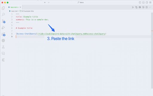 Copy Markdown Link  from Chrome web store to be run with OffiDocs Chromium online