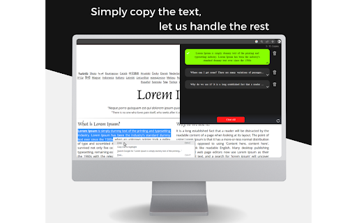 CopyMore  from Chrome web store to be run with OffiDocs Chromium online