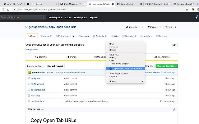 Kopieer Open Tab-URL's uit de Chrome-webwinkel om online met OffiDocs Chromium te worden uitgevoerd