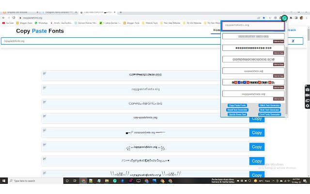 Copy Paste Fonts  from Chrome web store to be run with OffiDocs Chromium online