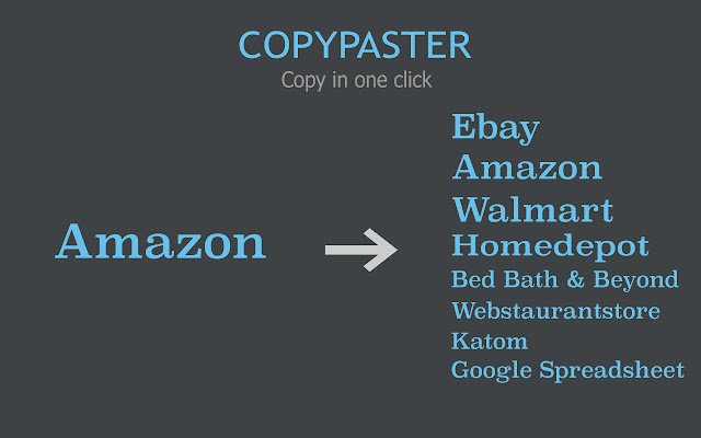 Copypaster Amazon Dropshipping Copy Tool aus dem Chrome Web Store zur Ausführung mit OffiDocs Chromium online