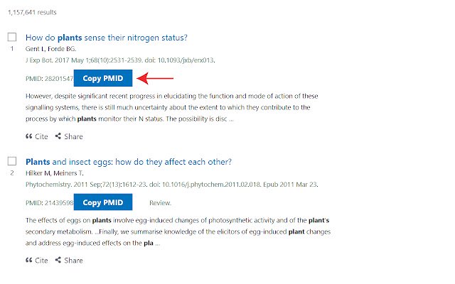 CopyPMID  from Chrome web store to be run with OffiDocs Chromium online