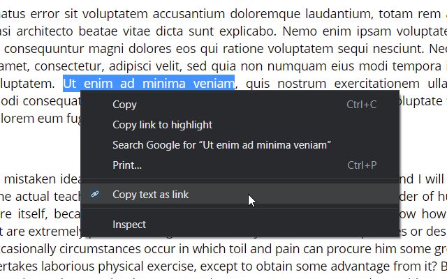 Copia il testo come collegamento dal web store di Chrome per essere eseguito con OffiDocs Chromium online