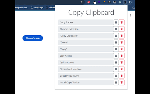 Copy Tracker  from Chrome web store to be run with OffiDocs Chromium online