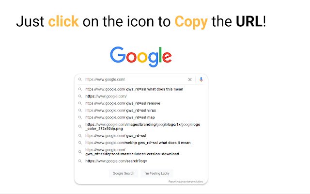 CopyURL Extension  from Chrome web store to be run with OffiDocs Chromium online