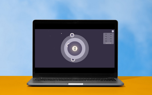 Cosmic Clock Tab  from Chrome web store to be run with OffiDocs Chromium online