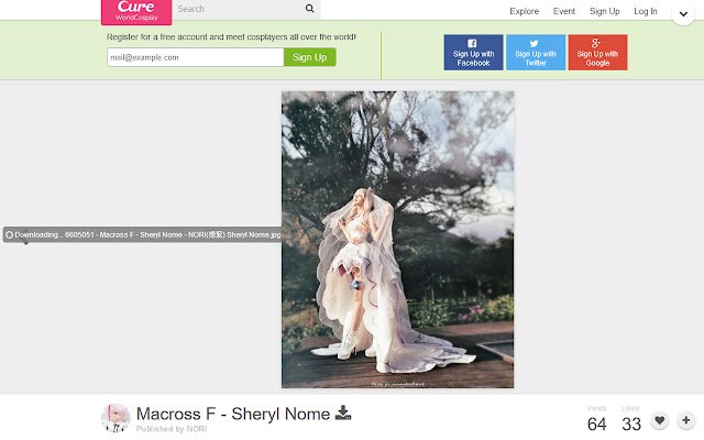 Narzędzie do pobierania zdjęć Cosplay ze sklepu internetowego Chrome do uruchomienia z OffiDocs Chromium online