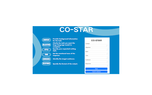 CO STAR  from Chrome web store to be run with OffiDocs Chromium online