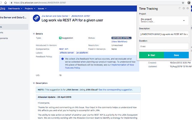 Costlocker Tracking Button  from Chrome web store to be run with OffiDocs Chromium online