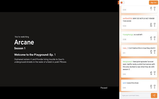 Couch Critics  from Chrome web store to be run with OffiDocs Chromium online