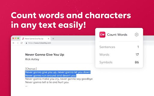 Count Words  from Chrome web store to be run with OffiDocs Chromium online