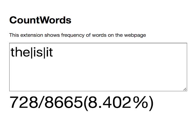 Wörter zählen! aus dem Chrome Web Store zur Ausführung mit OffiDocs Chromium online