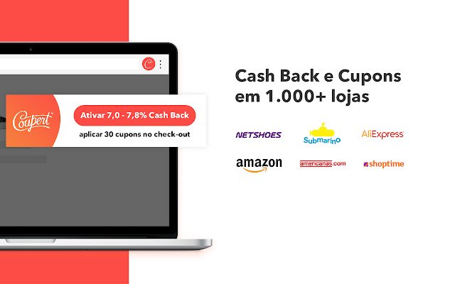 Coupert BR Encontre Cupons e Cashback dal Chrome web store da eseguire con OffiDocs Chromium online