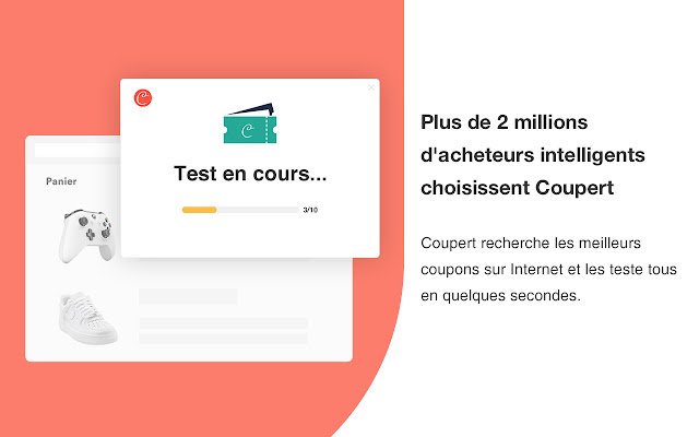 Coupert Codes Promo Automatiques Cashback da Chrome web store para ser executado com OffiDocs Chromium online