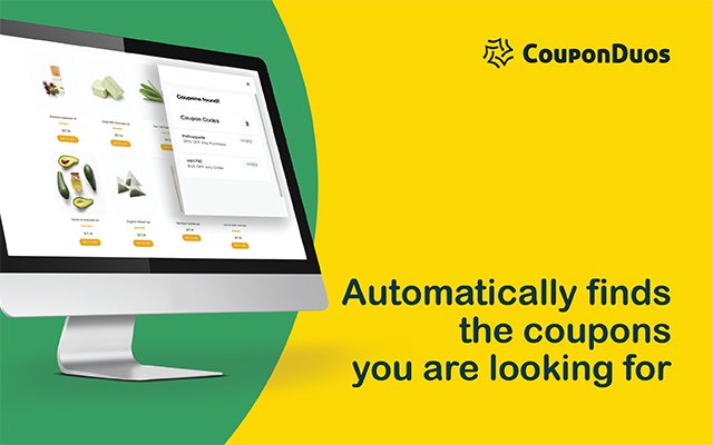 CouponDuos: The Money Saver from Chrome web store to be run with OffiDocs Chromium ອອນ​ໄລ​ນ​໌