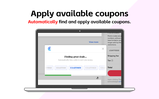 Coupongogo: Automatic Coupons  Cashback  from Chrome web store to be run with OffiDocs Chromium online
