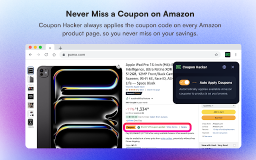 Coupon Hacker: Unlock VIP  Hidden Coupon Codes with AI  from Chrome web store to be run with OffiDocs Chromium online