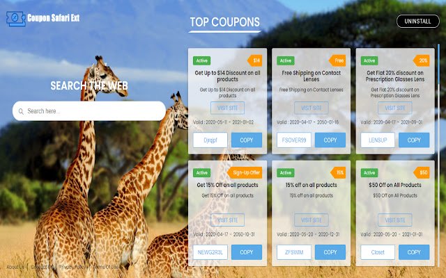 Kupon Safari Ext ze sklepu internetowego Chrome do uruchomienia z OffiDocs Chromium online