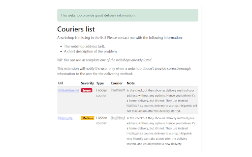 Courier blocker  from Chrome web store to be run with OffiDocs Chromium online