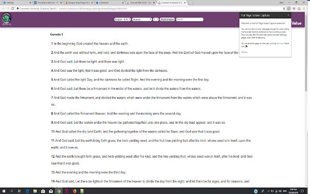 Covenant University Scripture Search  from Chrome web store to be run with OffiDocs Chromium online