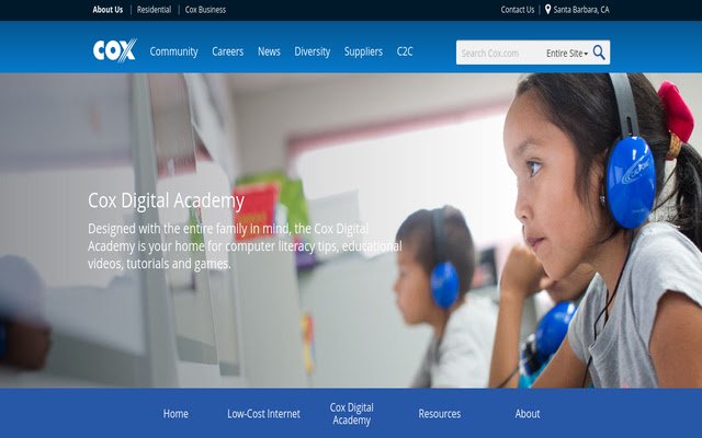 Cox Digital Academy از فروشگاه وب Chrome با OffiDocs Chromium به صورت آنلاین اجرا می شود